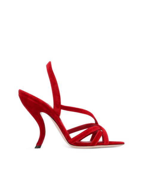 Valentino 105mm Fetishique velvet sandals