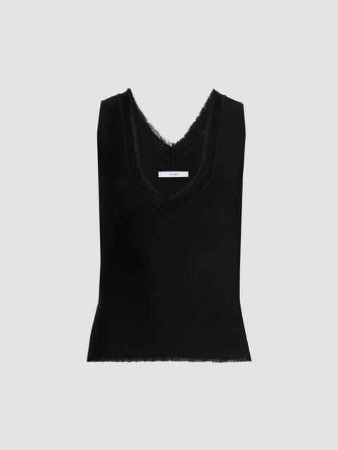 ADAM LIPPES Women's Ria Fringe-Edge Top - Black