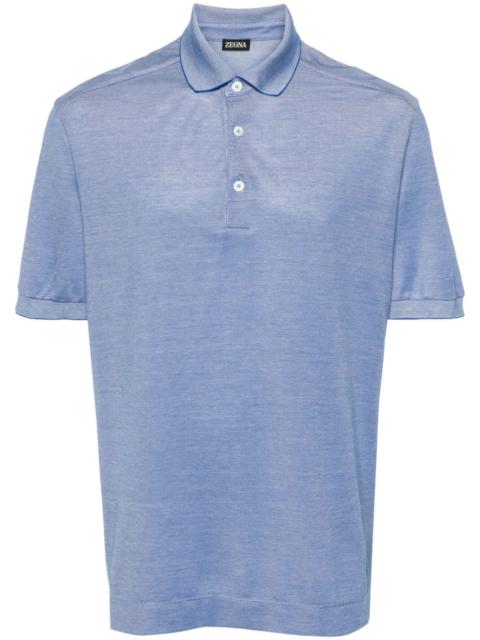 ZEGNA mÃ©lange-effect polo shirt