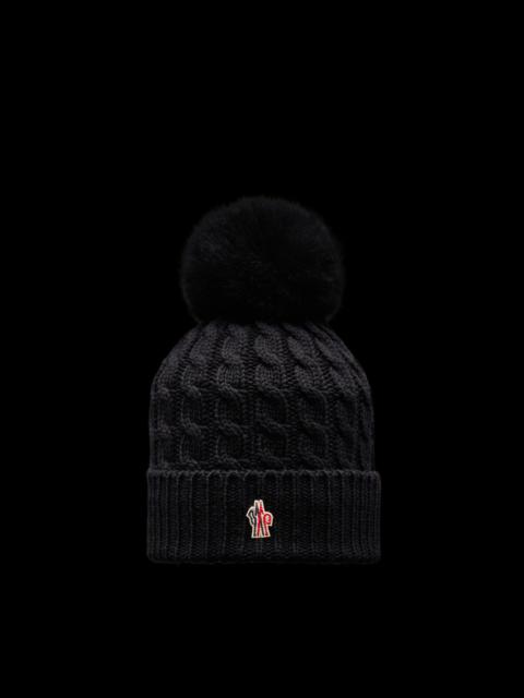 Moncler Wool Beanie with Pom Pom