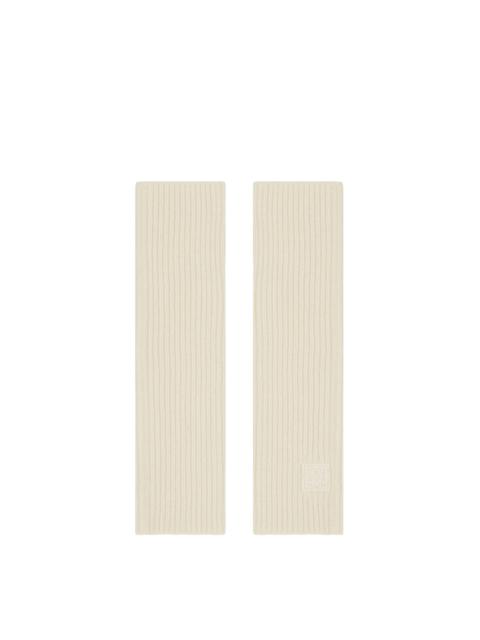 Totême White Wool Fingerless Gloves