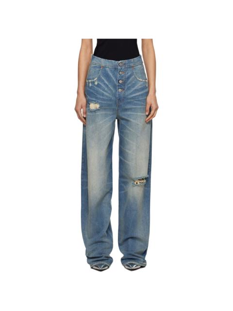 MM6 Maison Margiela Blue Distressed 5 Pockets Jeans