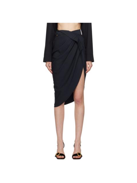 JACQUEMUS Navy 'La Jupe Saudade' Midi Skirt