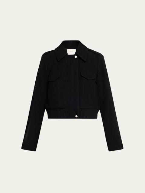 Vince Cropped Wool-Blend Jacket