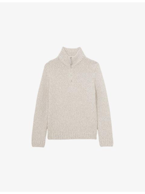 REISS Seb Half-Zip Knitted Jumper