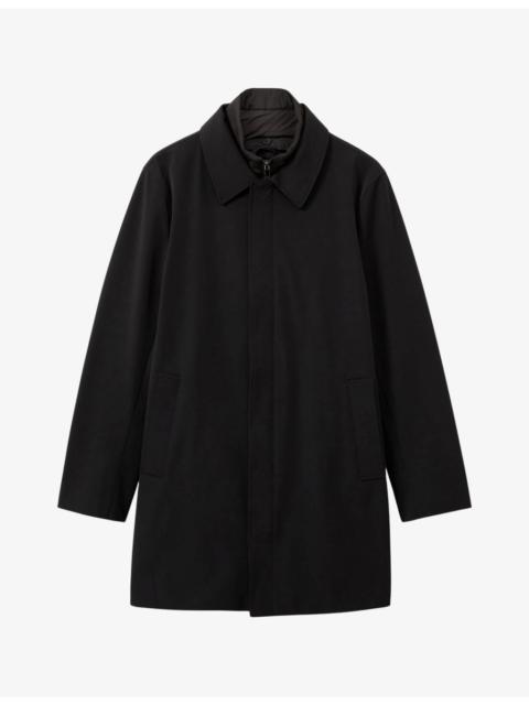 REISS Logan funnel-neck regular-fit stretch-nylon coat