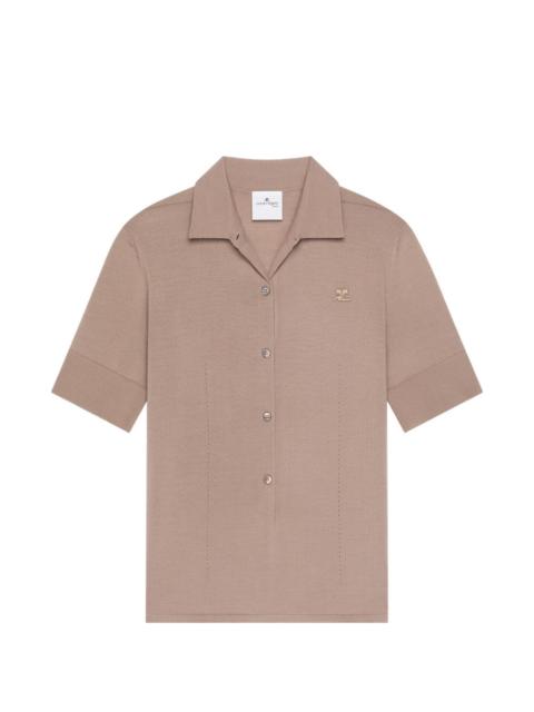 courrèges merino wool polo top