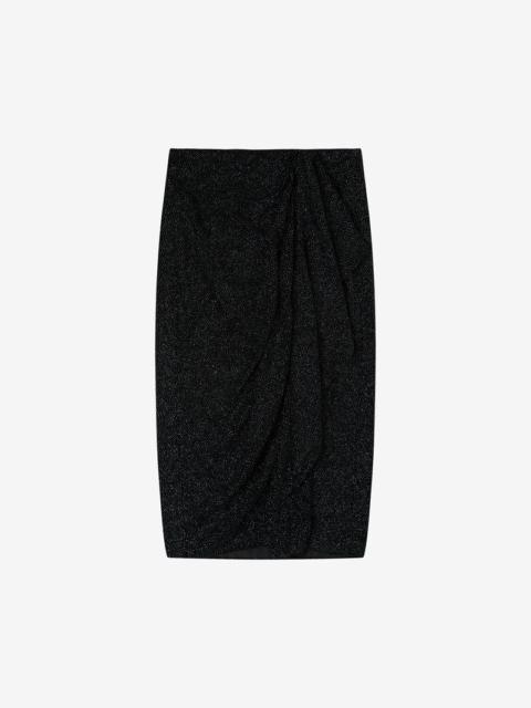 Isabel Marant Étoile ALYSSA MIDI VELVET SKIRT