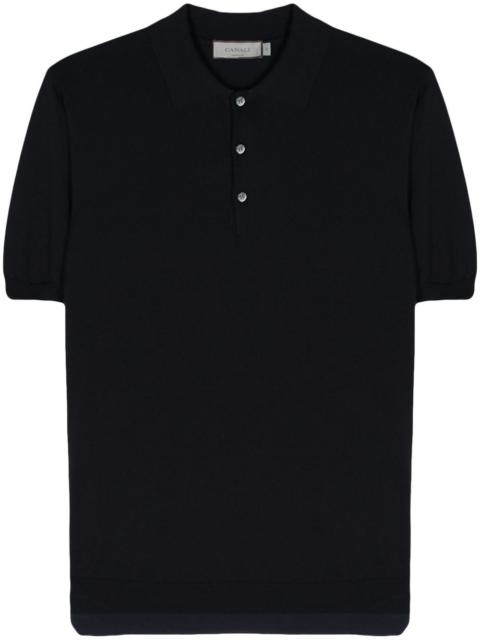Canali fine-knit cotton polo shirt