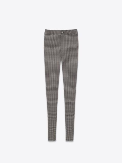 slim-fit pants in checked jersey