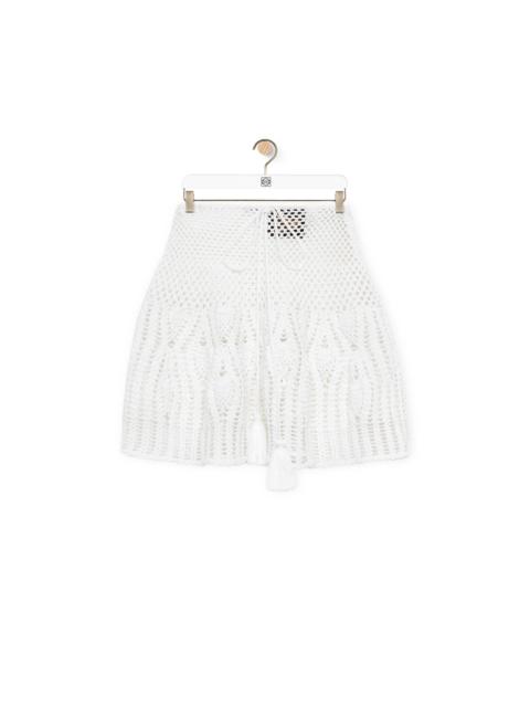 Loewe Crochet mini skirt in cotton