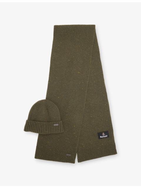 Barbour Carlton Wool-Blend Scarf and Beanie Set