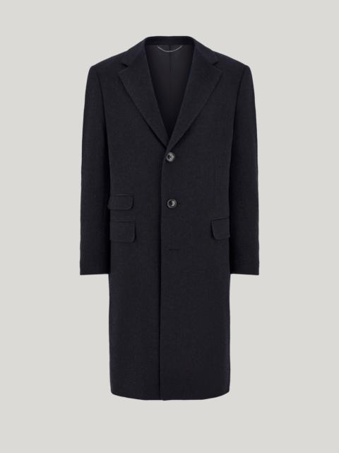 Canali BLUE CASHMERE SINGLE-BREASTED COAT