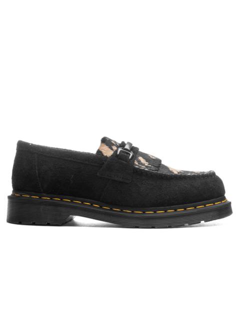 Dr. Martens ADRIAN SNAFFLE - BLACK NAPPED SUEDE/BEIGE CONTRAST HAIR ON