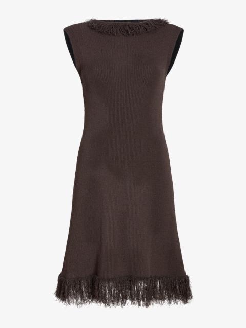Proenza Schouler Saski Dress in Cotton in Textured Fringe