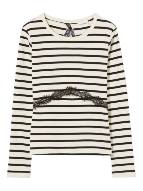 Claudie Pierlot striped lace-band top