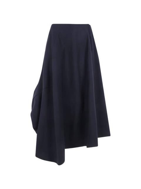 Comme Des Garçons asymmetric draped midi skirt