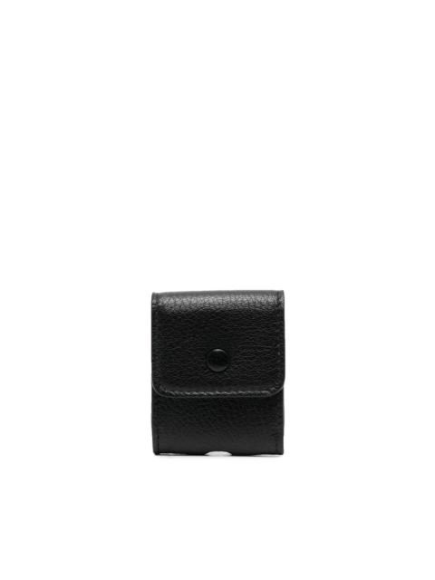 pebbled-texture press-stud wallet