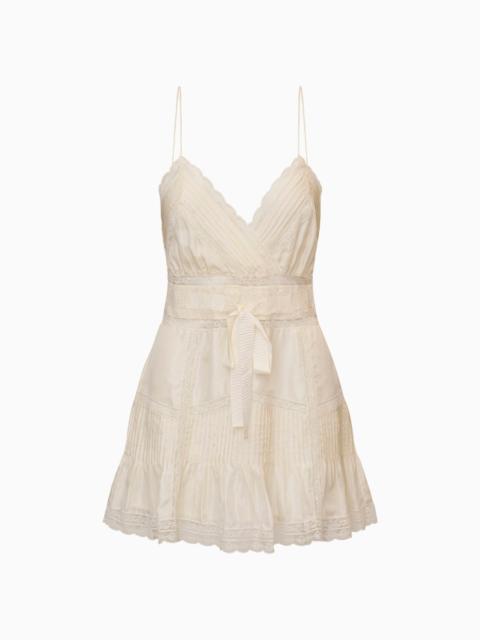 LoveShackFancy Sibelle Silk Ribbon Mini Dress