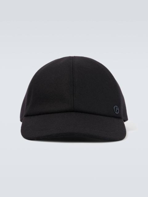 Wool and cashmere-blend baseball cap