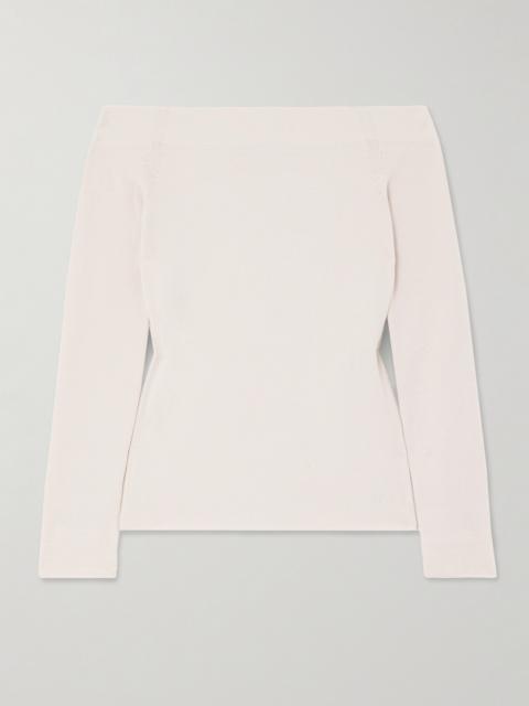 TOM FORD Off-the-shoulder Cashmere And Silk-blend Top
