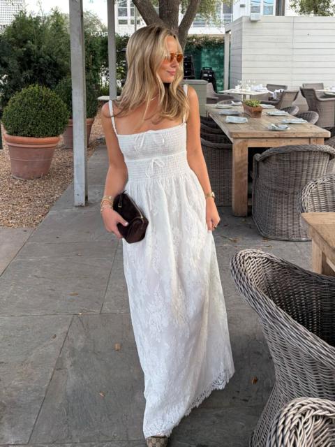 Hill House Home The Larissa Nap Dress - White Magnolia Lace