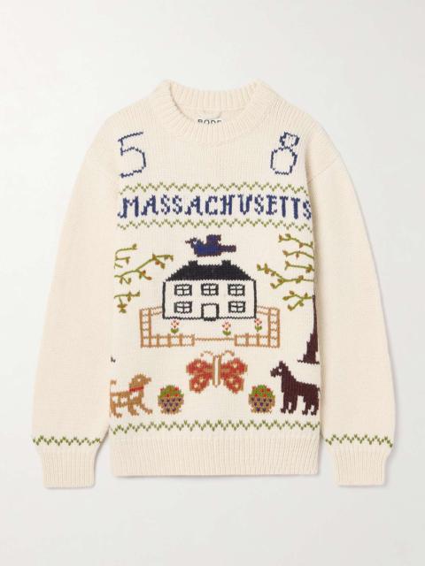 Homestead intarsia-knit wool sweater