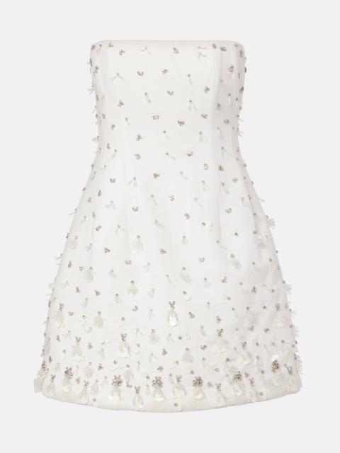 SIMKHAI Bridal Yasmin embellished minidress