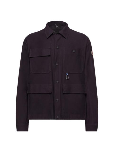 Moncler Grenoble Men's Shacket in Cotton Gabardine - Navy Blue