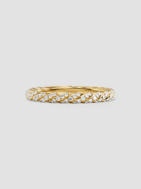 DAVID YURMAN Women's Petite Pave Band Ring in 18K Yellow Gold - Gold