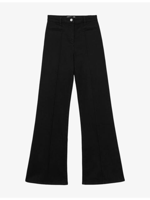 REISS Claude Flared High-Rise Stretch-Woven Trousers