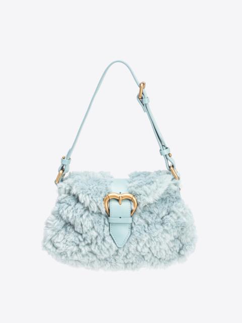 PINKO MINI JOLENE BAG IN FAUX FUR