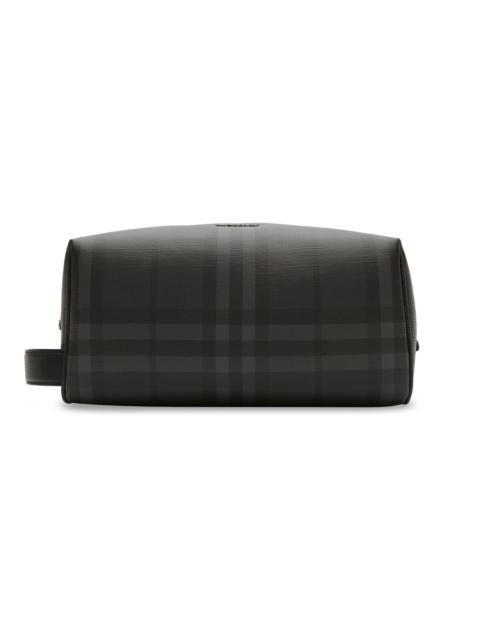 Burberry Men's City Check Travel Wash Bag - Iron