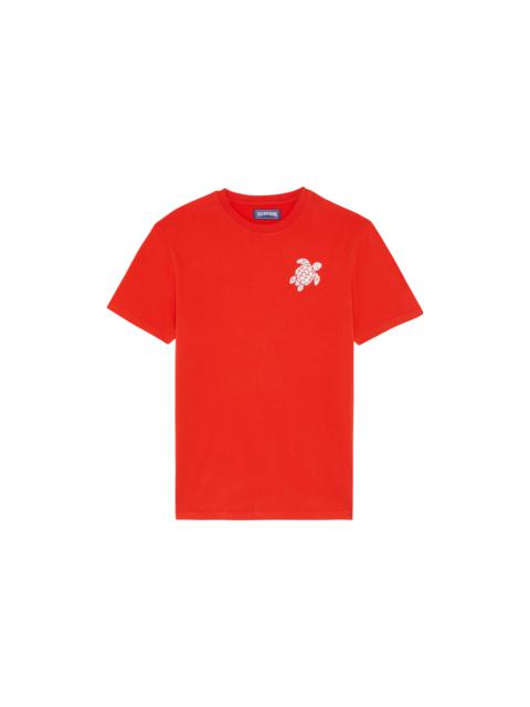 Vilebrequin Men Organic Cotton T-shirt Embroidered Turtle