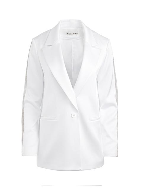 Alice + Olivia DENNY BLAZER WITH CRYSTAL TRIM