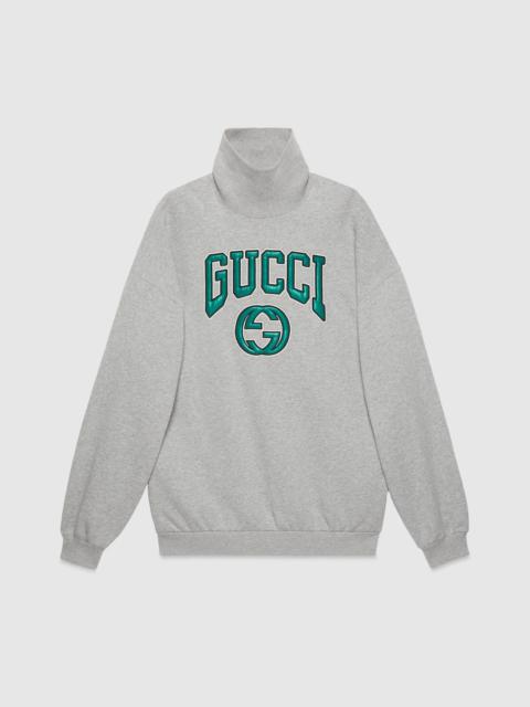 Jersey sweatshirt with embroidery