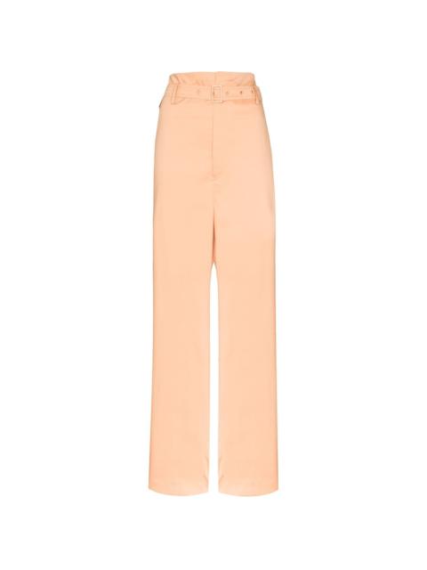 LOW CLASSIC belted paperbag trousers