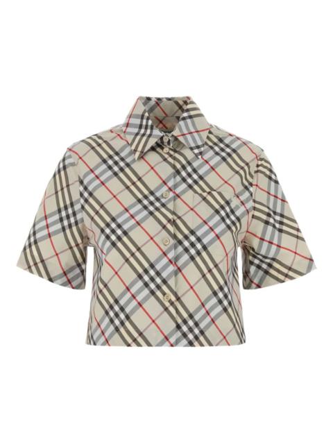 Burberry check-pattern short-sleeves shirt