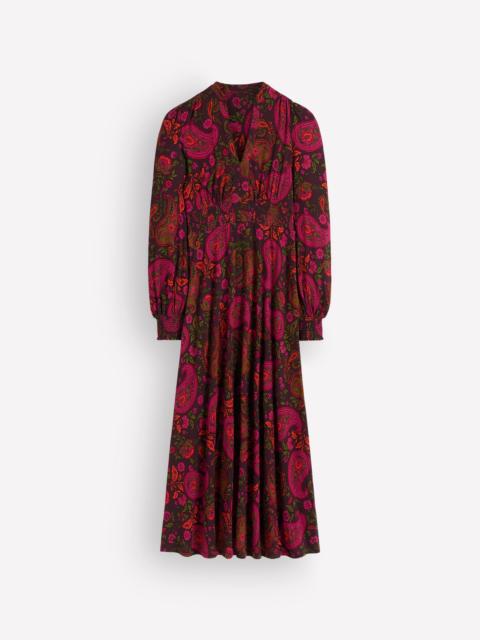BODEN Georgia Jersey Midi Dress-Multi, Bohemia Charm