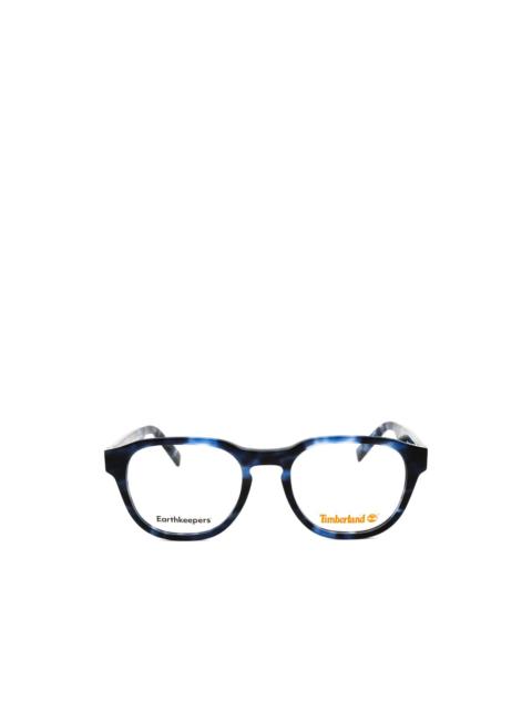 Timberland tortoiseshell-effect round-frame glasses