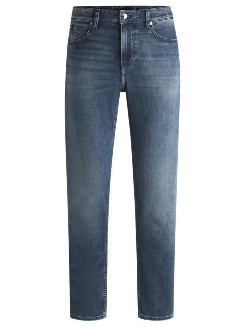 BOSS MAINE REGULAR-FIT JEANS IN SUPER-SOFT BLUE DENIM