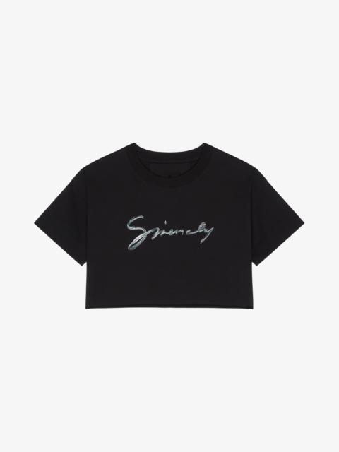 Givenchy GIVENCHY CROPPED T-SHIRT IN COTTON