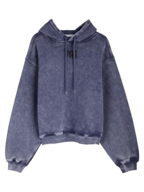 Logo hooded cotton-blend sweatshirt