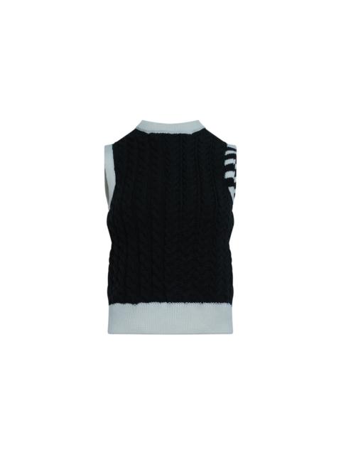 Thom Browne Aran Cable Merino Shell Top
