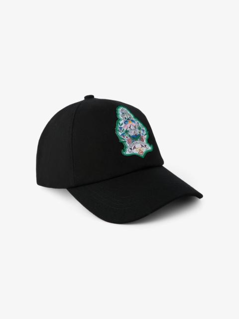 CASABLANCA Black Hotel Emblem Cap | Casablanca Paris
