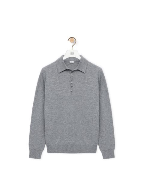 Polo sweater in cashmere