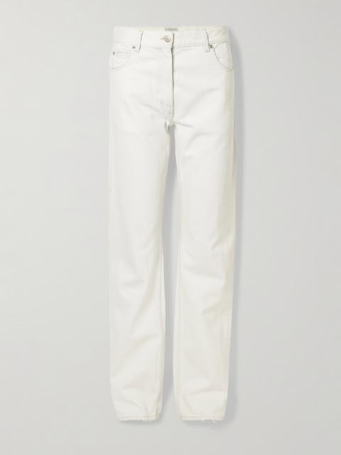 Calvin Klein Collection Distressed Mid-rise Straight-leg Jeans