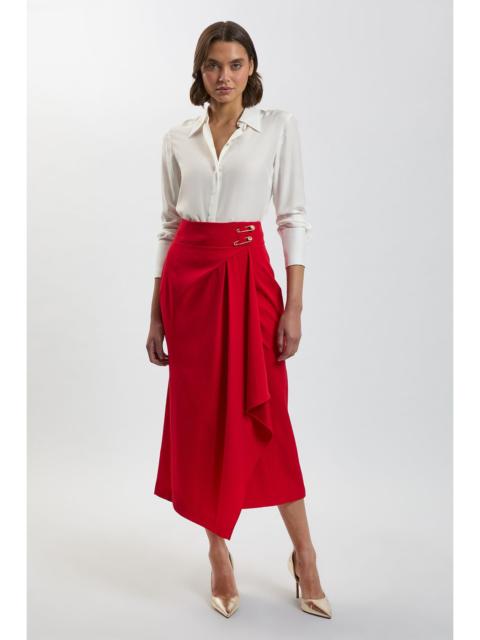 KAREN MILLEN Petite Tailored Wrap Trim Maxi Skirt