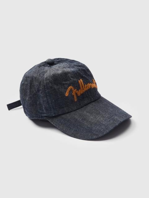 FULLCOUNT Chain Embroidery Denim Cap in Indigo Blue