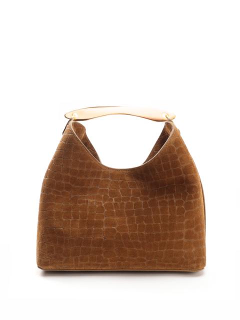 Elleme Boomerang Croco Suede Cognac